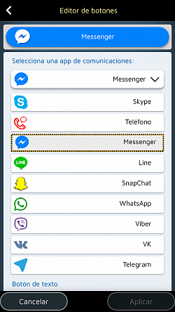 Crea botones dedicados para WhatsApp, Messenger, Line, Skype, ...